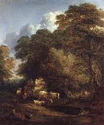 Thomas Gainsborough The Maket Cart oil painting reproduction